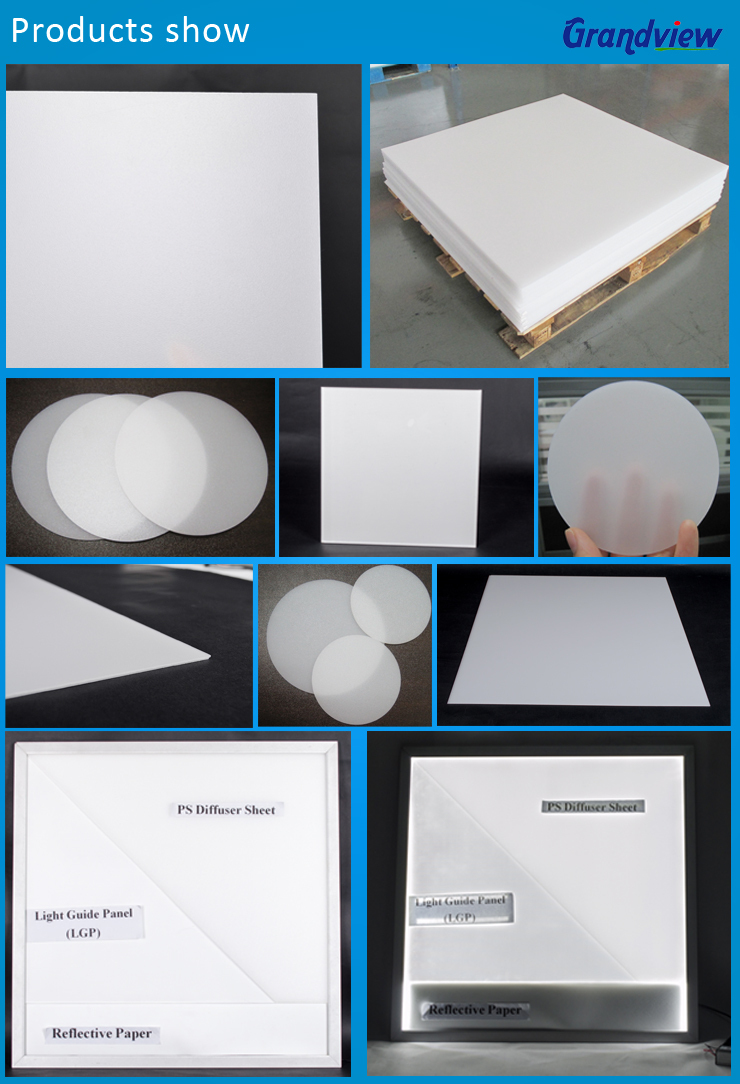 Opal Frosted Polystyrene /Acrylic LED Light Diffuser Cover