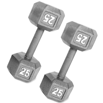 25LB Cast Iron Hex Dumbbell