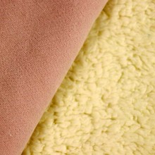 Bonding Fabric Sherpa Fleece Bonding With Coral Fleece