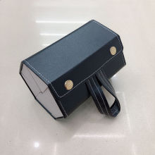 Foldable 6 Slot Sunglasses Organizer Case - PU Leather Eyewear Case for Backpack & Wall Mount