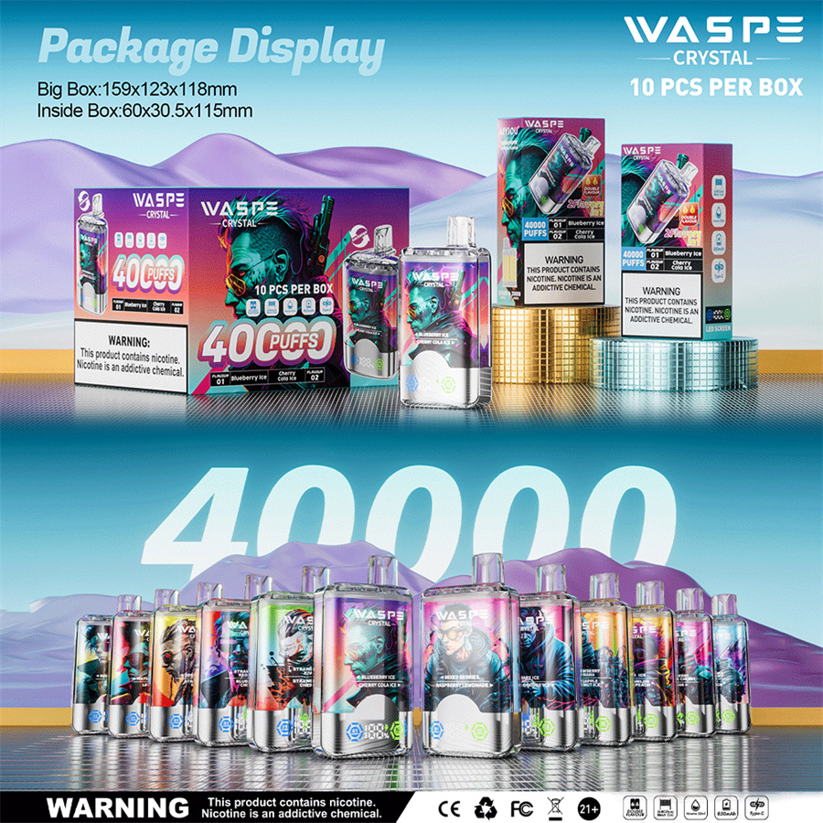 waspe crystal 40k puffs (6) waspe crystal 40k puffs (6)
