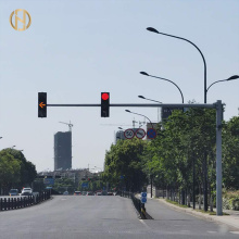 Sinklənmiş polad tək qol trafik siqnalı dirəyi