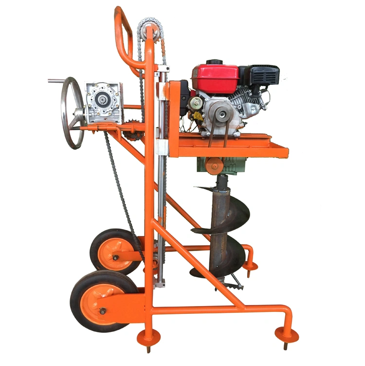 Professional Small Hand Push Digging Machine Tree Planting Ground Earth Auger