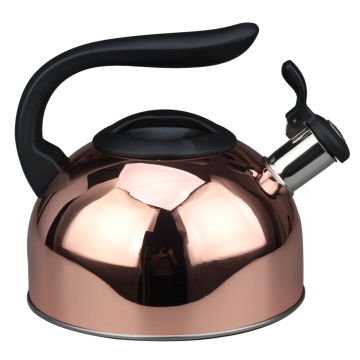 Metallic Copper Painting Whistling Kettle