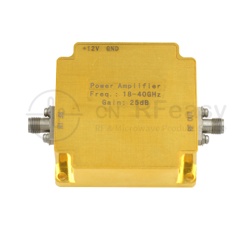 20 dBm P1dB, 18 GHz to 40 GHz, Medium Power GaAs Amplifier