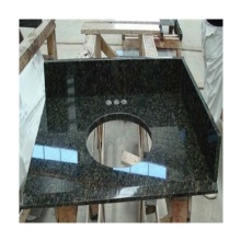Verd Ubatuba Granite Vanity Top with Stainless Steel Sinks