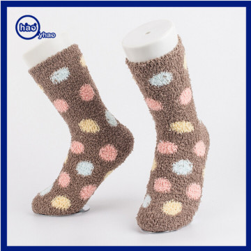 Yhao Custom Microfiber Dots Pattern Socks Children Terry Socks