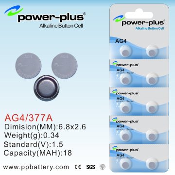 Ag4/1.5v /377a/18mah Button Cell Battery Ag Series  Use Clock