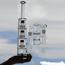 Royal Glass Bongs mit drei Kammer fünf Perkolatoren