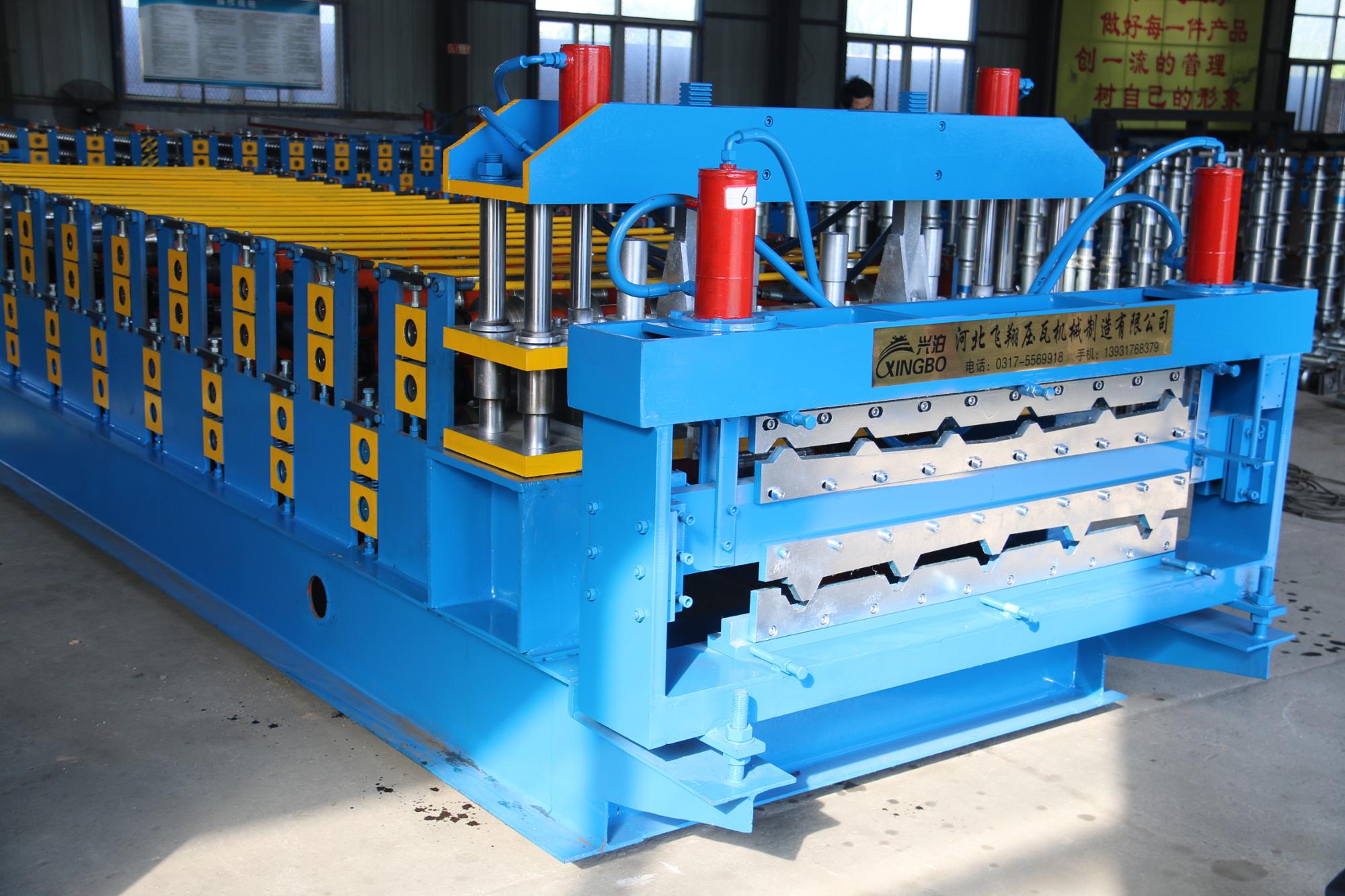 Double Layer Corrugated Profile Steel Roofing Sheet Roll Forming Machine