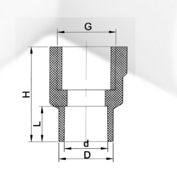 ASTM D2846 Pasokan Air Cpvc Female Adapter