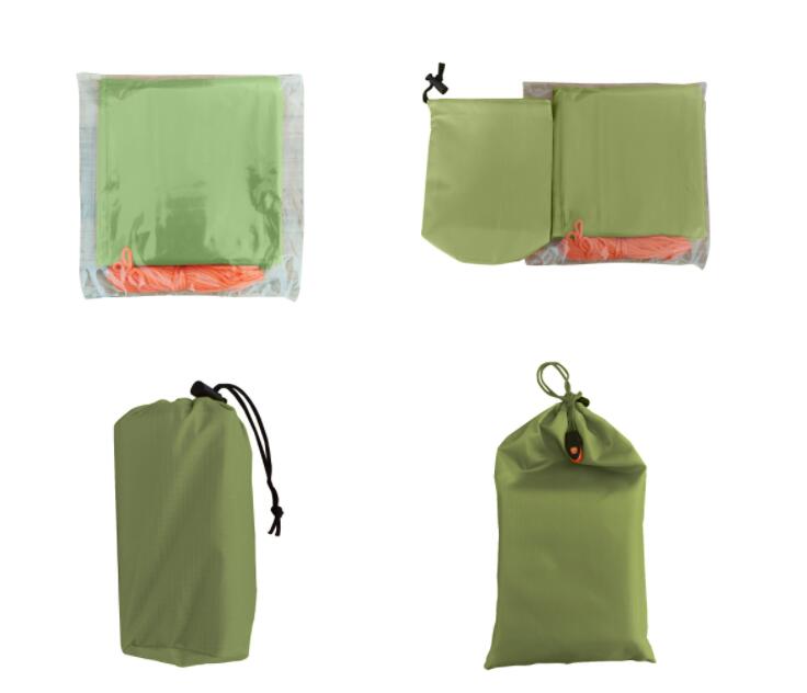 Camping Emergency Green Waterproof Lightweight Tube Tent Outdoor Survival Portable Mylar Thermal Shelter for Travel Hiking