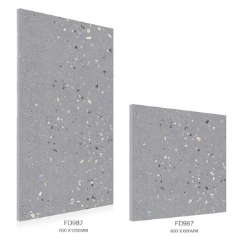 Matt Finish White Grey Cement Look Porcelain Tile