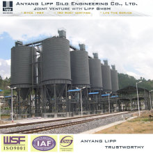 Steel Hopper Silo Railway Station Train Loading