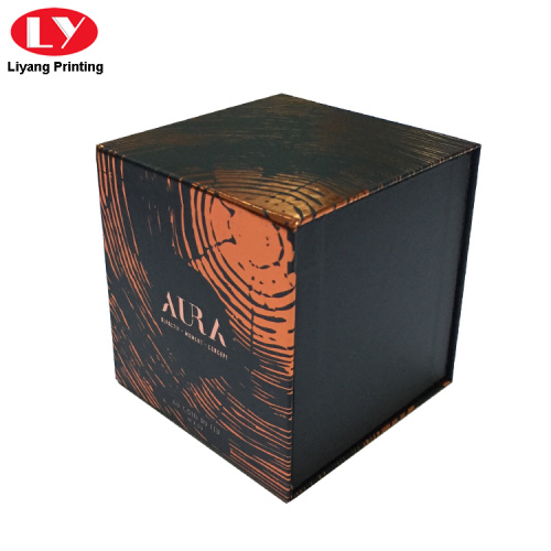 Gift box for candle box with stamping logo