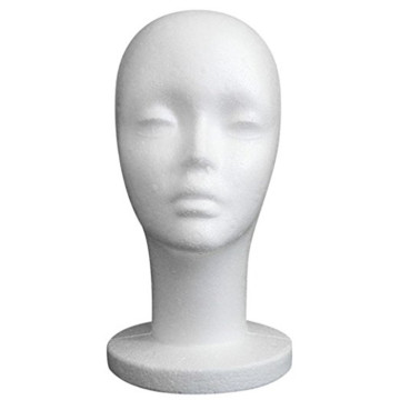 Mannequin Head, Female Styrofoam Mannequin Manikin Head Model Foam Wig Hair Glasses Display