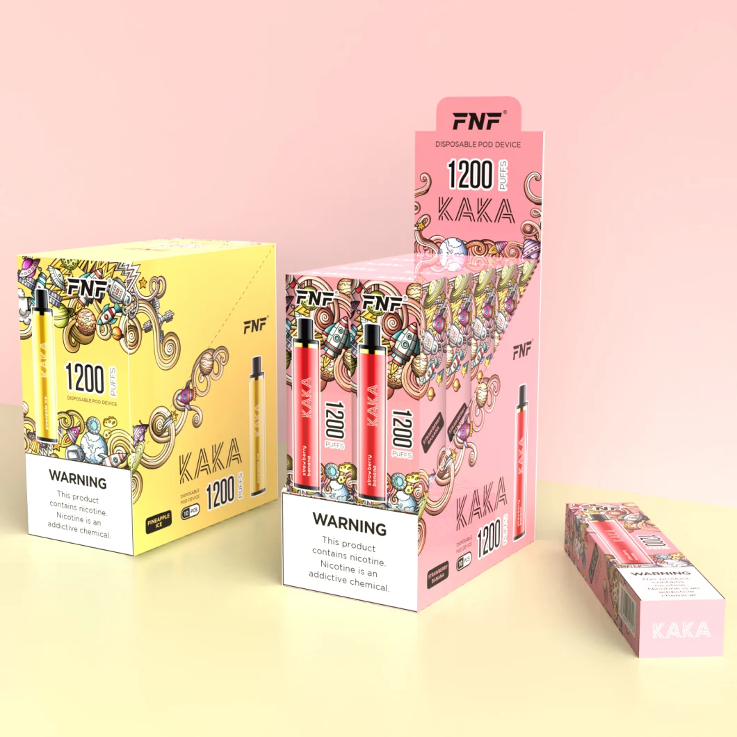 Factory Disposable Vape 0% Nic Vape Pen Kaka 1200 Puff Bar Electronic Cigarette Vaporizer Disposable Vape Amazing Vape Pen Disposable Vape