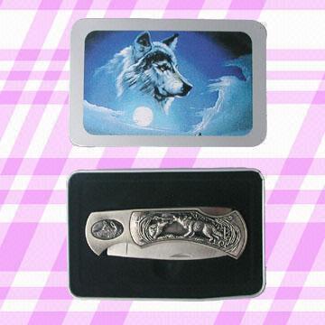Pocket Knife with Tin Box in Various Design