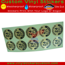 Round Gold Silver Bronze Stickers