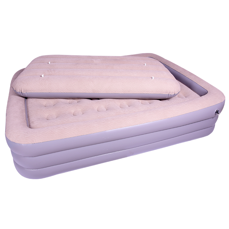 Flocking Double Height Inflatable Bed Inflatable Mattress 1