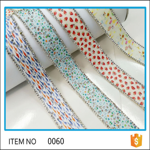 Partihandel Iron On Crystal Beaded Rhinestone Trim