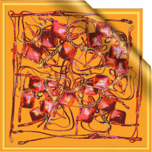 100 Pure Silk Orange Stole Elegant and Fashionable