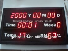 High quality led clock with date