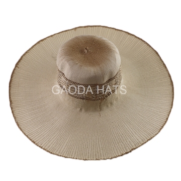 colorful fashion knitted paper straw hat bodies