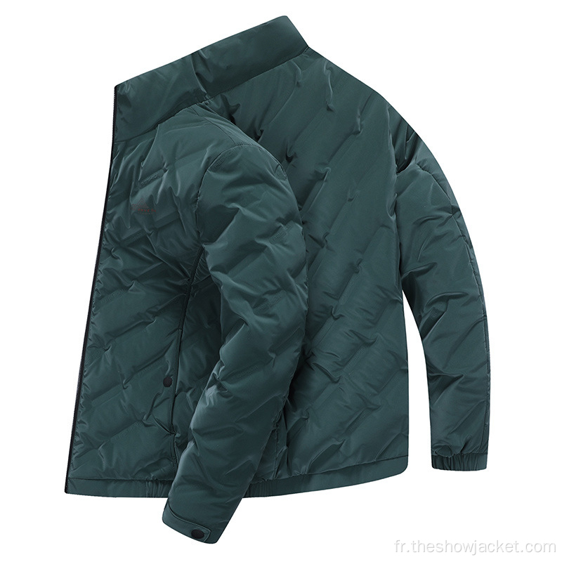 Veste puffer vierge d'hiver pour hommes personnalisés OEM