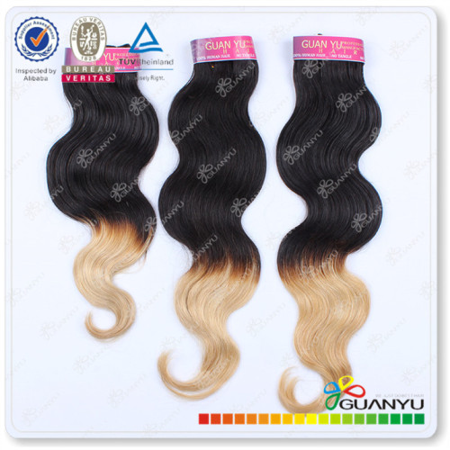 1b 27 Two Tone human hair weave wavy, body wave Brazilian Ombre human hair weaving