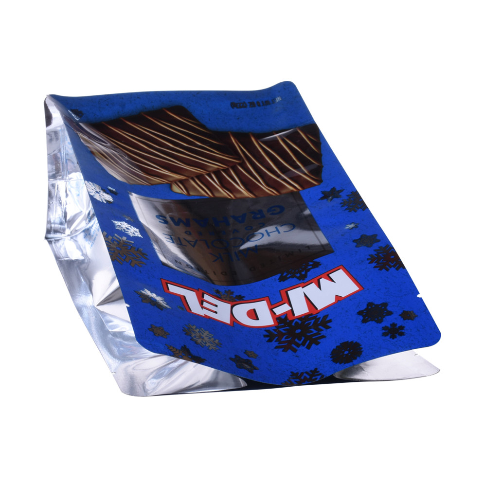 الألومنيوم مغلفة زيبر البلاستيك الشوكولاته أسفل الحقيبة