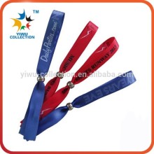 satin ribbon custom fabric wristband