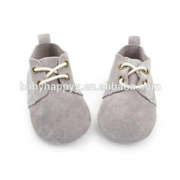 Soft suede leather baby oxford shoes cute baby boy shoes factory supplyer