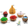 Chinese Style 3D Wine-jar Chili Basket Diy Art Deco Multi Resin Design Bucket Haystack Jewelry Making Parts Photo Props