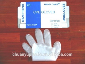 blue ldpe/hdpe disposable gloves polyethylene