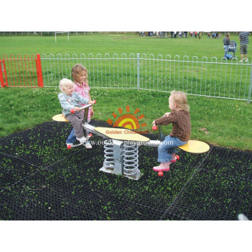 Twin Rider HPL Playground Spring Seesaw Structure