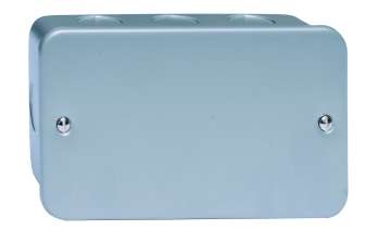 2 Gang Blank Plate Metal Clad