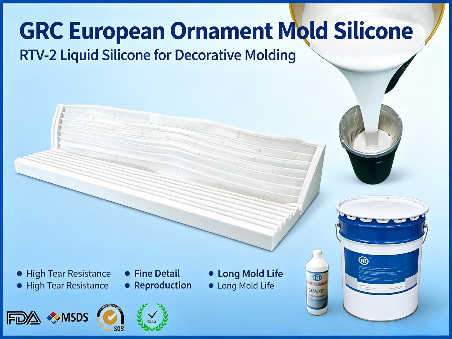 GRC European Ornament Mold Silicone 1 GRC European Ornament Mold Silicone 1