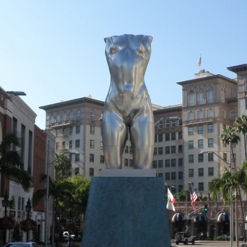 Hot salt stainless steel bust sculpture metal torso statue