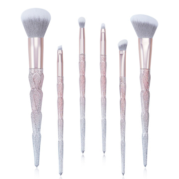 Merrynice new arrival private label rose gold 6Pcs makeup brush set high quality