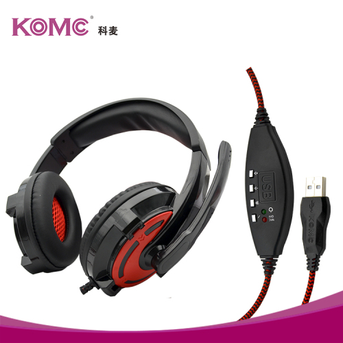 Game Stereo Headphone Over-Ear,Gaming Headset with led Light for Computer PC Gamer