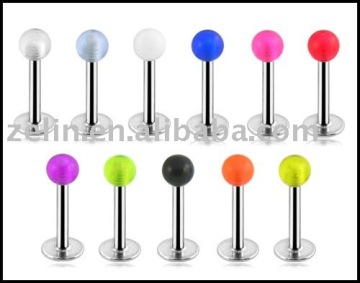 2011 new UV acrylic labret ring lip body piercing jewelry