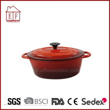 Red enamel oval casseroles