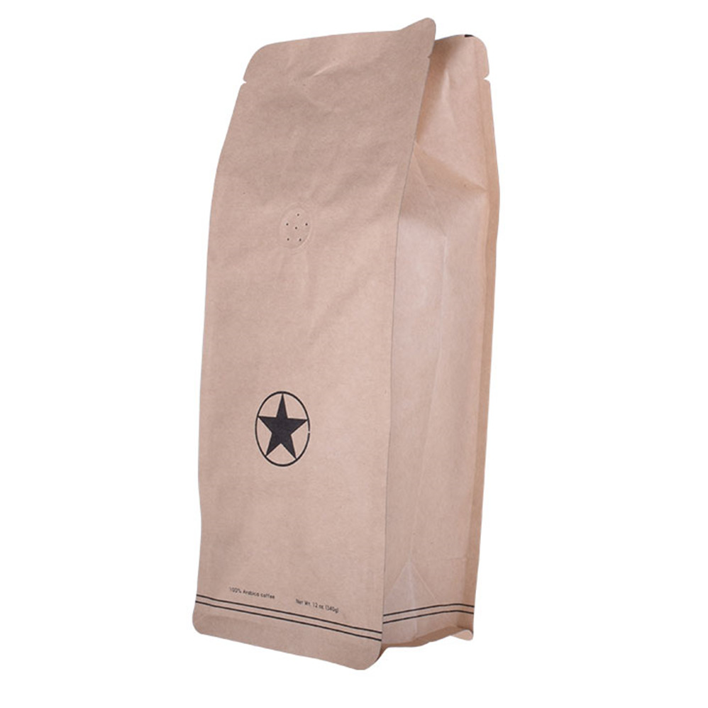 New Style Recycled Flat Bottom Gusset Coffee Bag