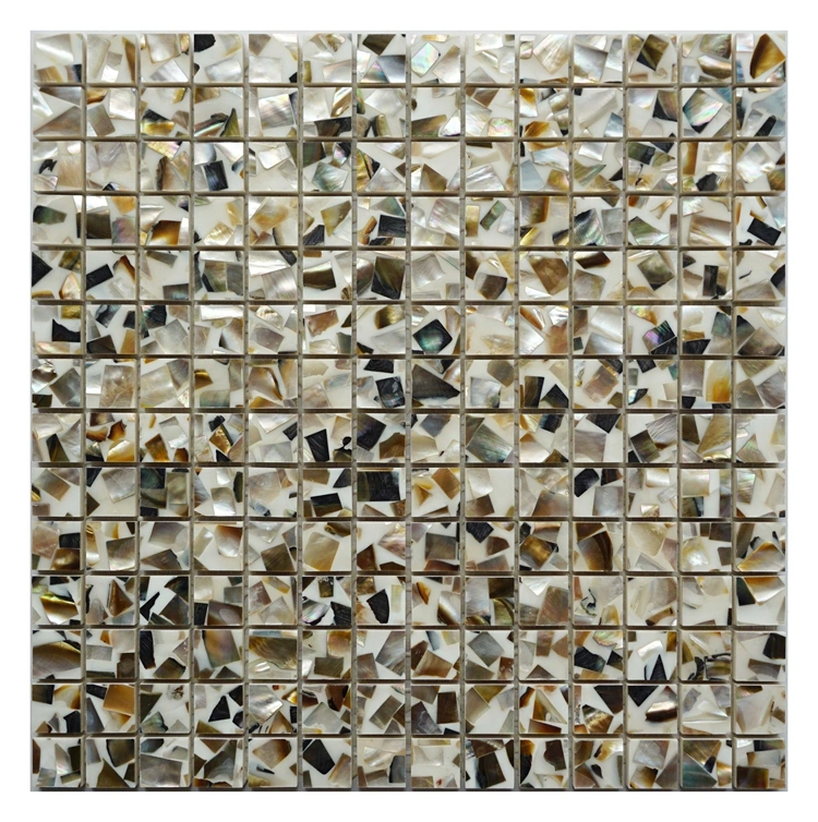 High Quality Bathroom Showers 6mm Thick DIY Shell Mother of Pearl Marble Mosaic Tile