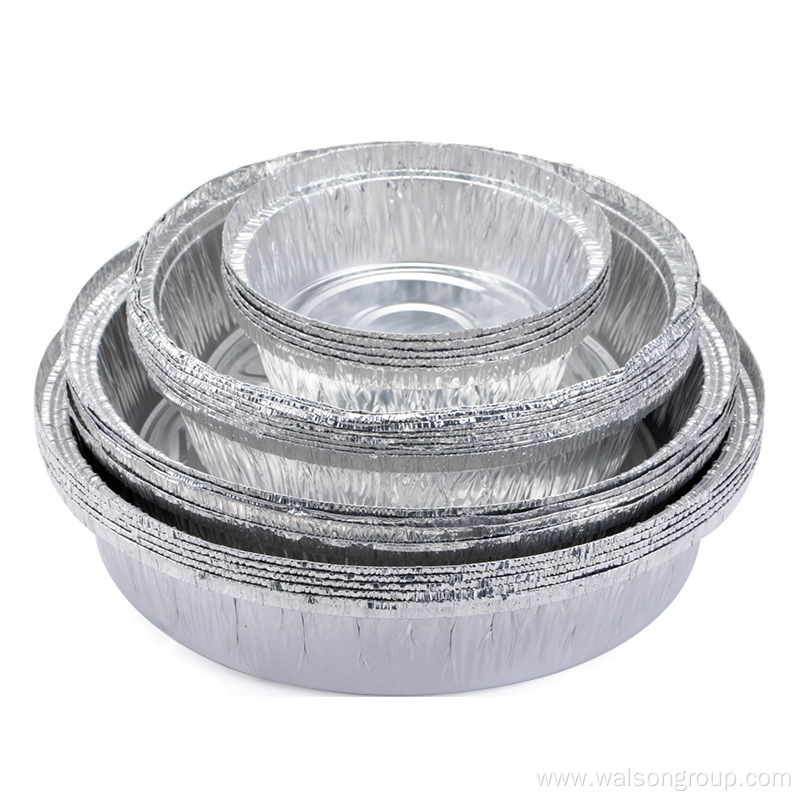 Silver Round Aluminium Foil Container for Baking Cake,BBQ