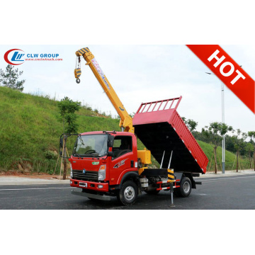 ใหม่ล่าสุด XCMG 3.2Tons Tipper Crane Truck