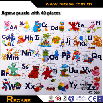 Paper jigsaw puzzle,40pcs jigsaw puzzle,customized jigsaw puzzle