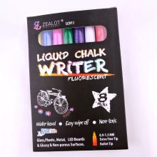 Glow in the Dark LED Lit Liquid Chalk Marker - Water-Based 8 Pack