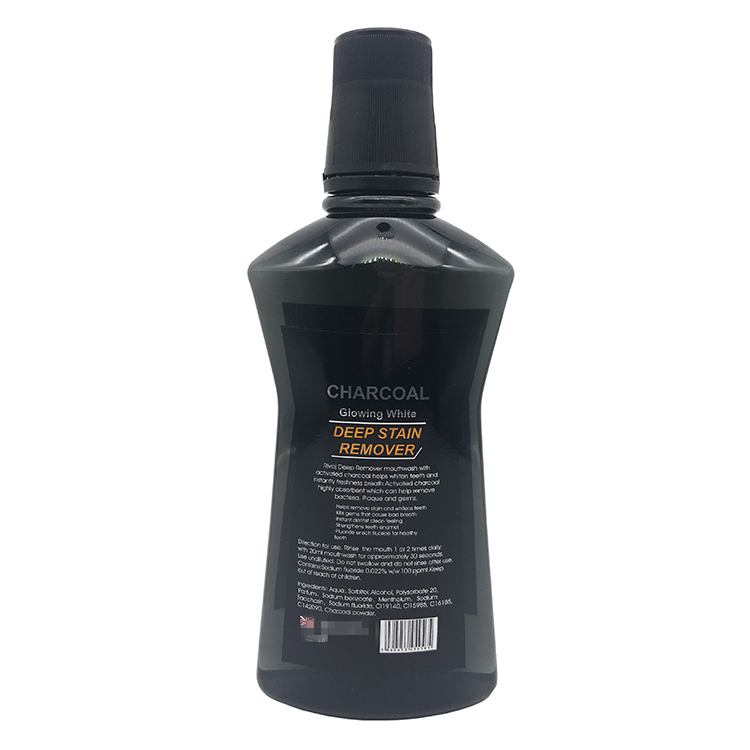 500ml Teeth whiten charcoal mouth wash liquid for sale